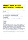 OPSEC Exam Review Questions with Answers 