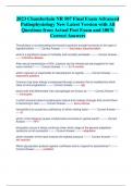 2023 Chamberlain NR 507 Final Exam Advanced  Pathophysiology New