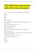 CIS 2200 Exam Questions with All Correct Answers 