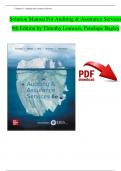 Solution Manual For Auditing and Assurance Services, 9th Edition by Timothy Louwers, Penelope Bagley, All Chapters 1 - 12, Complete Newest Version