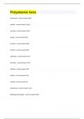 Polyatomic Ions