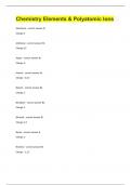 Chemistry Elements & Polyatomic Ions