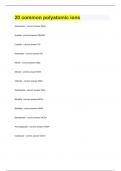 20 common polyatomic ions