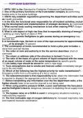 TCFP Exam Questions 1. NFPA 1001 is the: Standard for Firefighter Professional Qualifications 2. One of the primary functions of the truck/ladder company is: performing forcible entry to fire scene buildings 3. OSHA may establish regulations governing fir