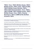 TNCC, Tncc, TNCC Written Exam, TNCC Written Exam, TNCC class, TNCC/TCRN, TNCC Written Exam Review, TNCC, TNCC Skill Demonstration, Tncc, TNCC, TNCC EXAM, TNCC Written Exam, TNCC Written Exam, Tncc, TNCC, Trauma Nursing II, TNCC COMPLETE| Verified Answers 