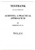 Test Bank for Auditing,, A Practical Approach 3rd Edition Robyn Moroney, Fiona Campbell, Jane Hamilton.docx