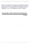 Latest Test Bank for Anatomy & Physiology for Emergency Care, 3rd Edition (Bledsoe, 2020) Chapter 1-20 | All Chapters 100% Verified