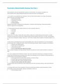 NURSING 326 : Psychiatric Mental Health Nursing Tests 1 - Latest Updated  Test Bank, Grade A+ work.