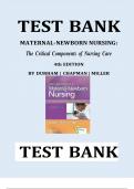 MATERNAL-NEWBORN NURSING- THE CRITICAL COMPONENTS OF NURSING CARE 4TH EDITION TEST BANK ISBN- 978-1719645737 Latest Verified Review 2023 Practice Questions and Answers for Exam Preparation, 100% Correct with Explanations, Highly Recommended, Download to S