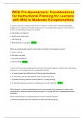  (Top  2024/2025 EXAM REVIEW PAPERS / GRADED A+/ 100%  Accurate) WGU Pre-Assessment: Considerations  for Instructional Planning for Learners  with Mild to Moderate Exceptionalities