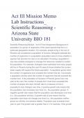 Act III Mission Memo Lab Instructions_ Scientific Reasoning - Arizona State University BIO 181