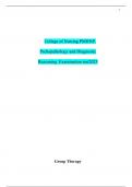  College of Nursing PMHNP, Pschopathology and Diagnostic Reasoning  Examination test2023/24.