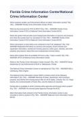 Florida Crime Information Center/National Crime Information Center Questions  & Answers 2023( A+ GRADED 100% VERIFIED.)