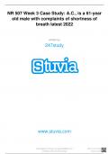 NR 507 Week 3 Case Study: A.C., is a 61-year old male with  complaints of shortness of breath latest 2022 Chief Complaint