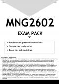 MNG2602 EXAM PACK 2024 - DISTINCTION GUARANTEED