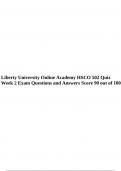 HSCO 502 Quiz Week 5 Exam Questions and Answers Score 94 out of 100 – Liberty University Online Academy & HSCO 502 Quiz Week 2 Exam Questions and Answers Score 90 out of 100 Fall 23/24 Liberty University Online Academy .