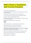 NAS 2 Exam 2 Questions with Correct Answers 