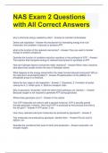 Bundle For NAS 2 Exam Questions with Correct Answers