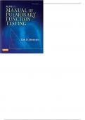 Ruppel’s Manual of Pulmonary Function Testing 10th Edition by Carl Mottram-Test Bank