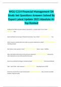 WGU C214 Financial Management OA Study Set Questions Answers Solved By Expert Latest Update 2023#2024 Absolute A+ Top Ranked.docx