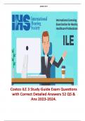 Costco ILE 3 Study Guide Exam Questions with Correct Detailed Answers 52 QS & Ans 2023-2024.