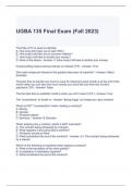 UGBA 135 Final Exam (Fall 2023) Questions and Answers