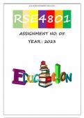 RSE4801 ASSIGNMENT 5 S2 2023