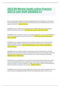 2023 RN Mental health online Practice 2023 B with NGN GRADED A+ A nurse is performing a cognitive assessment to distinguish delirium from dementia in a client whose family reports episodes of confusion. Which of the following assessment findings supports 