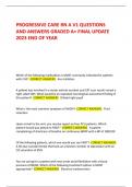 PROGRESSIVE CARE RN A V1 QUESTIONS AND ANSWERS GRADED A+ FINAL UPDATE 2023 END OF YEAR Which of the following medications is MOST commonly indicated for patients with CHF? -CORRECT ANSWERS Ace inhibitors A patient was involved in a motor vehicle accident 