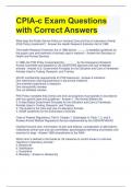 CPIA-c Exam Questions with Correct Answers 