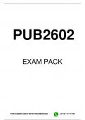 PUB2602 EXAM PACK 2024