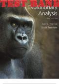 TEST BANK for Evolutionary Analysis 5th Edition by Herron Jon; Freeman Scott . | All Chapters 1-20