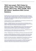 TNCC test prepA, TNCC Notes for Written Exam, TNCC Notes for Written Exam, TNCC Prep, TNCC EXAM, TNCC 8th Edition  Questions With Correct Solutions 