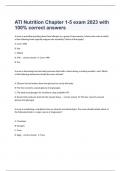 ATI Nutrition Chapter 1-5 exam 2023 with 100% correct answers