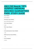 ANCC FNP Boards 100% VERIFIED ANSWERS 2023/2024 GUARANTEED PASS  STUDY GUIDE 