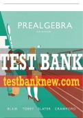 Test Bank For Prealgebra 6th Edition All Chapters - 9780134187532