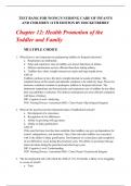 Chapter 12: Health Promotion of the Toddler and Family  Test Bank for Wong's Nursing Care of Infants And Children 11th Edition by Hockenberry