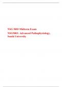 NSG5003/ NSG 5003 Week 5 Midterm-Answer (Version 2), Advanced pathophysiology: South University (Secure High Grade)