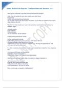 Home Health Aide Practice Test Questions and Answers 2023.