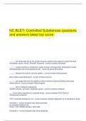 NC BLET- Controlled Substances questions and answers latest top score.