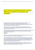  BLET-2018 law Enforcement Driver Training Objectives questions and answers well illustrated.