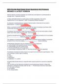 2023 Florida Real Estate Exam Questions And Answers GRADED A LATEST VERSION Owners that buy income properties as investments and depend on professionals to  manage them - Absentee Owners a Value estimated based on resent sales of similar properties in the