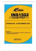 INS1502EXAM PREP/REVISION 2023