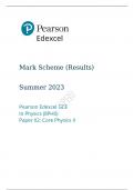 Pearson Edexcel AS Physics Paper 02(8PH0) Summer 2023 Final mark scheme: Core Physics II 