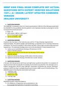 NRNP 6560 FINAL EXAM COMPLETE SET ACTUAL  QUESTIONS WITH EXPERT VERIFIED SOLUTIONS  100% | A+ GRADE| LATEST UPDATED COMBINED  VERSION |WALDEN UNIVERSITY