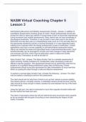 NASM Virtual Coaching Chapter 5 Lesson 3 Exam Questions and Answer