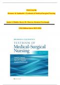 Test Bank for Brunner & Suddarth's Textbook of Medical-Surgical Nursing, 15th Edition (Hinkle,), All Chapters 2023/2024 UPDATED