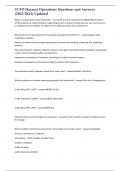 TCFP Hazmat Operations Questions With Complete Solution (2023/2024) (Verified Answers) Time, distance, and shielding - answerWhen dealing with radioactive hazards, how to minimize contamination? Health and fire/explosion - answerTwo types of hazards in ER