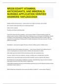 NR228 EDAPT VITAMINS, ANTIOXIDANTS, AND MINERALS- NURSING APPLICATION VERIFIED ANSWERS 100%2023/2024