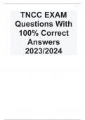 TNCC 9TH EDITION EXAM Questions With 100% Correct Answers 2023/2024